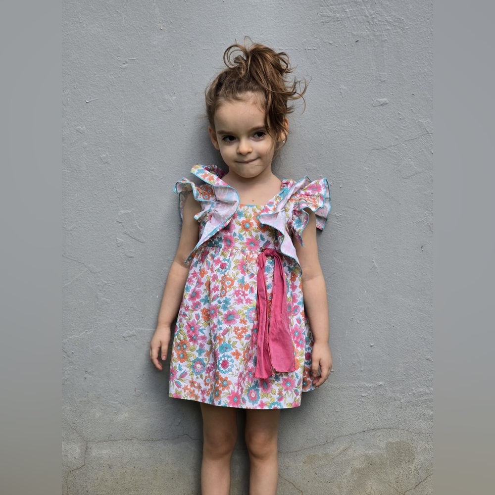 LaPeppa Moda Infantil Spanish Flower Dress
